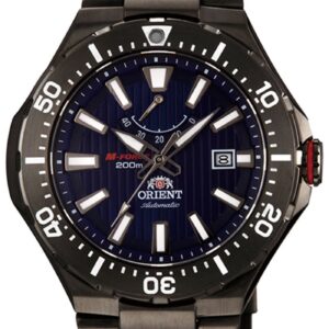 ORIENT M-Force SEL07001D0 Power Reserve Black Stainless Steel Quartz Delta Mens Watch