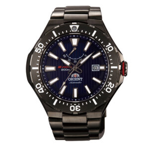 ORIENT M-Force SEL07001D0 Power Reserve Black Stainless Steel Quartz Delta Mens Watch