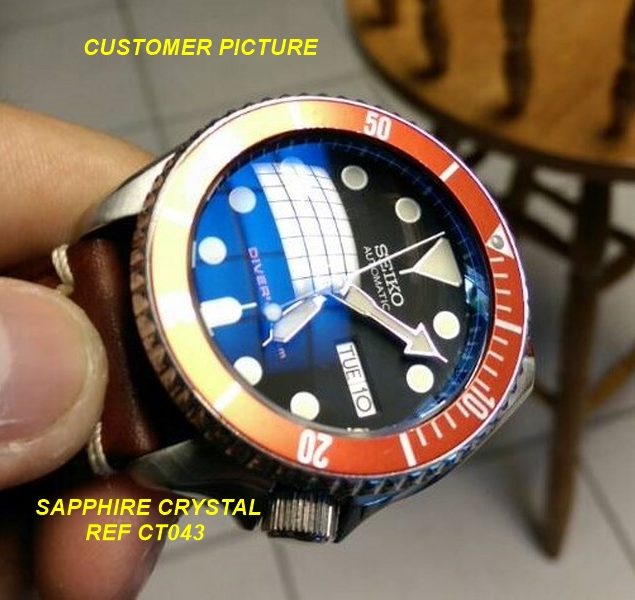 Seiko Mod Crystaltimes CT043 Double Dome Sapphire Crystal SKX - Chronospride