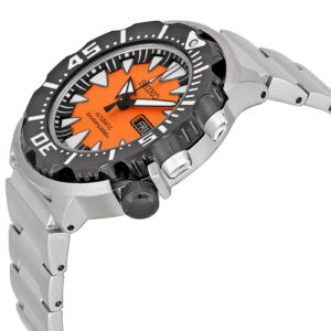 SEIKO Divers Monster SRP315 SRP315K2 Black Orange Dial Mens Watch