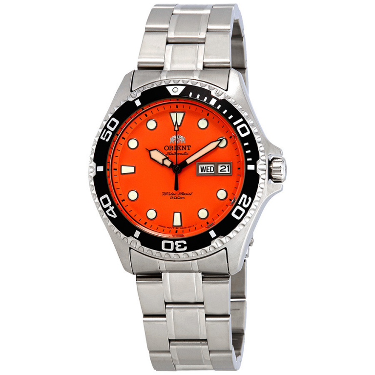 Orient Ray II FAA02006M9 orange dial automatic diver watch