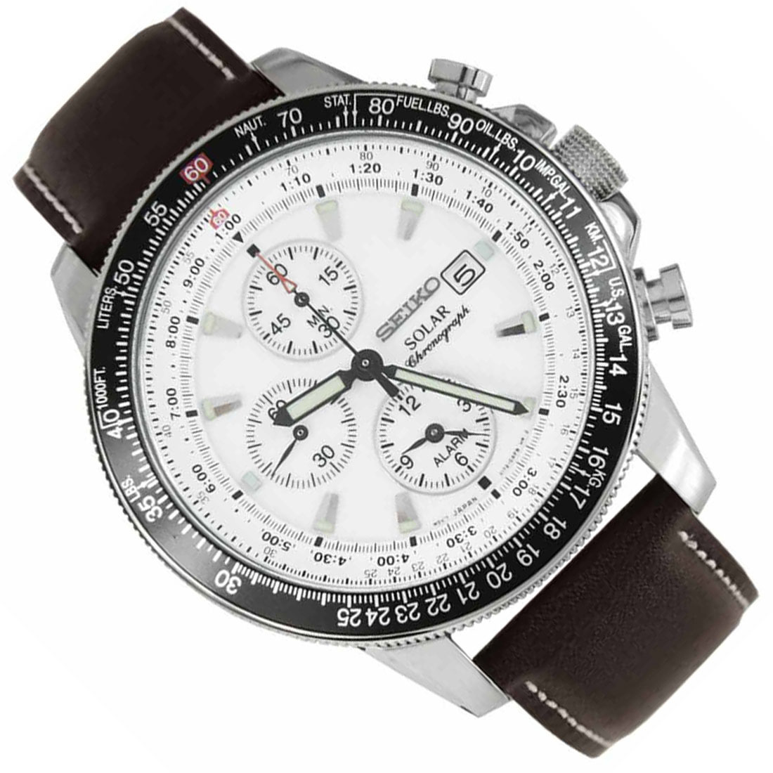 SEIKO Flightmaster White Dial Pilot SSC013 SSC013P1 - Image 3