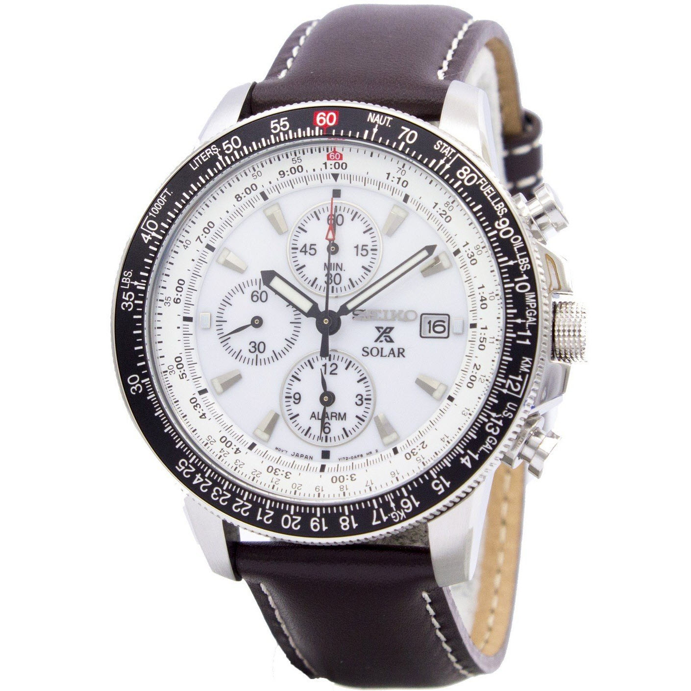 SEIKO Flightmaster White Dial Pilot SSC013 SSC013P1 - Image 6