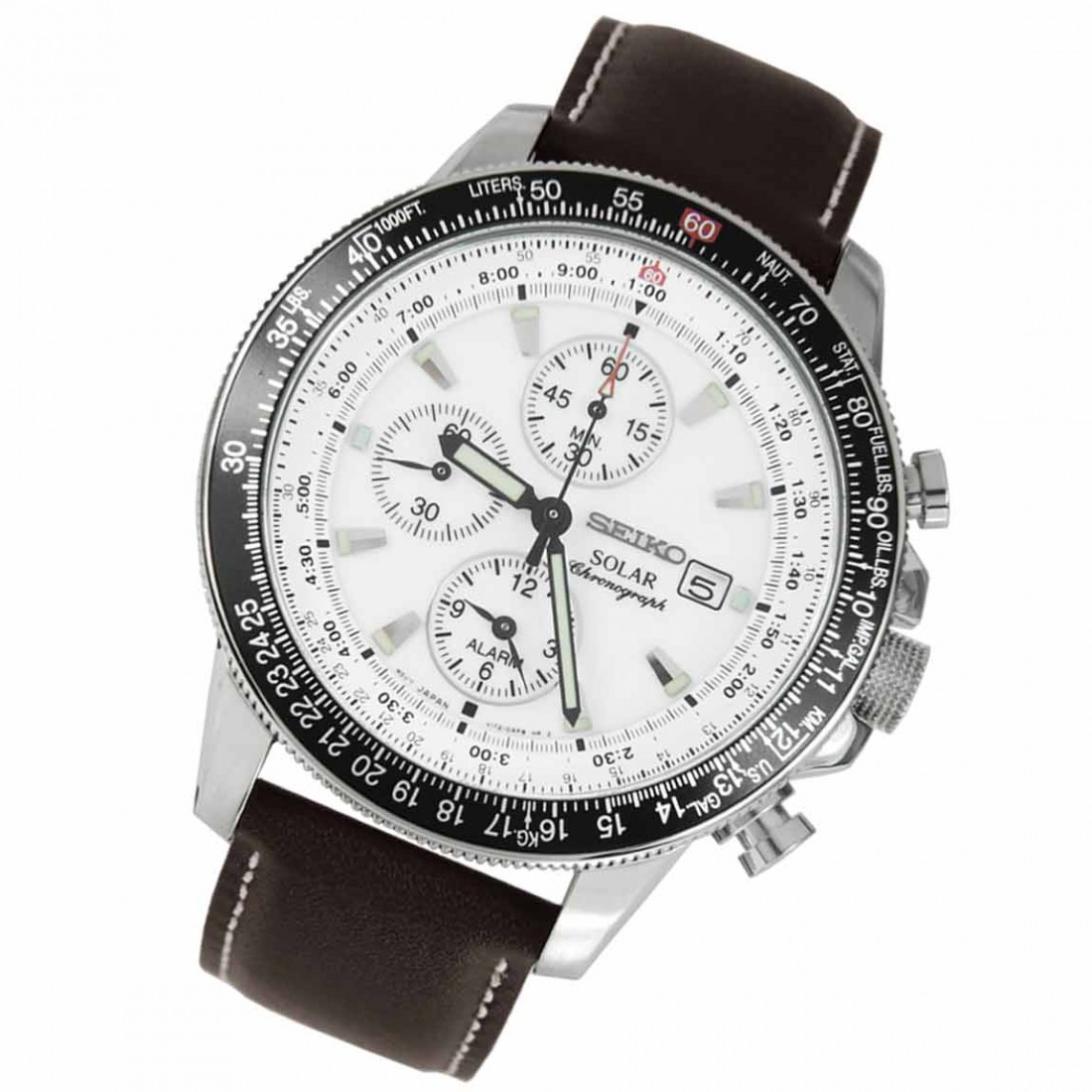 SEIKO Flightmaster White Dial Pilot SSC013 SSC013P1 - Image 4