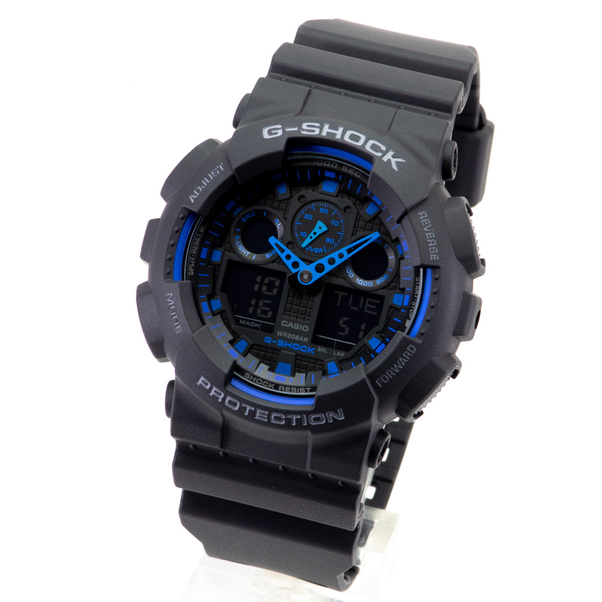 Casio G-Shock GA-100-1A2DR GA-100-1A2 Black Blue ue - Chronospride