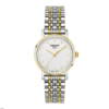 tissot t classic everytime white dial ladies two tone watch