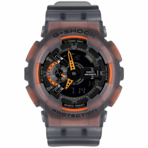 Casio G-Shock GA-110LS GA-110LS-1A Black Orange Semi Transparent