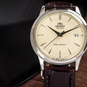 Orient Bambino RA-AC0M04Y30B champagne dial automatic dress watch