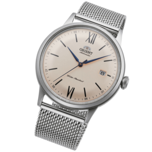 Orient Bambino RA-AC0020G30B beige dial automatic dress watch