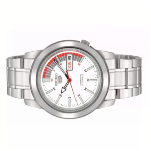 Seiko 5 SNKK25K1 automatic watch angled view