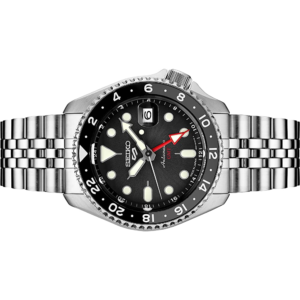 Seiko 5 Sports SSK001J1 automatic GMT black grey dual-time bezel