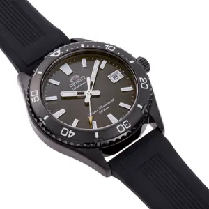 Orient RA-AC0Q10N30B grey plated stainless steel case side view