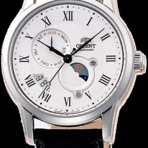 Orient Classic Sun & Moon RA-AK0008S30B White Dial Automatic Watch