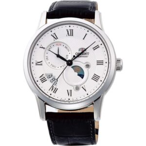 Orient Classic Sun & Moon RA-AK0008S30B White Dial Automatic Watch