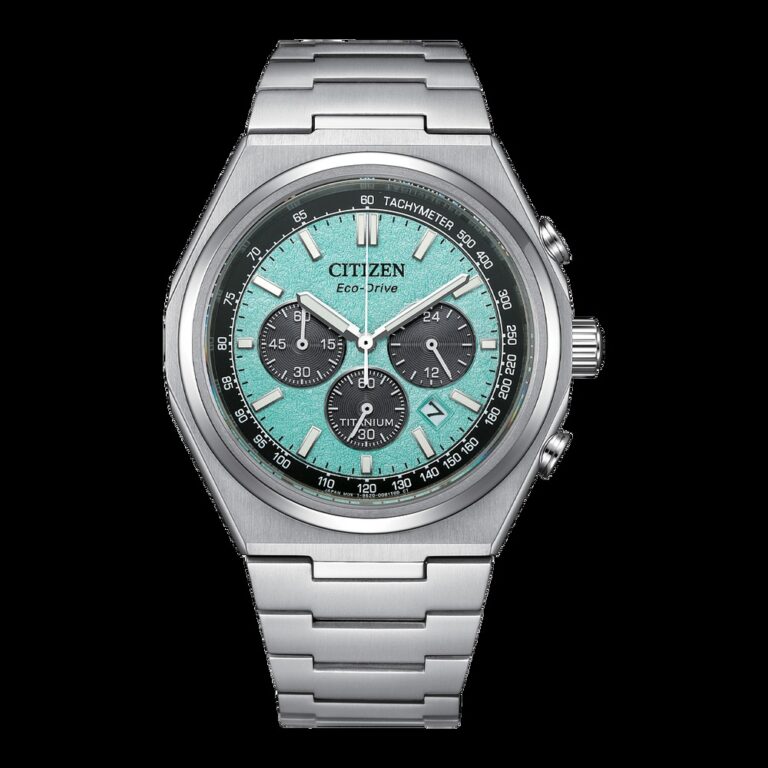 Citizen Eco-Drive watch front view on white background