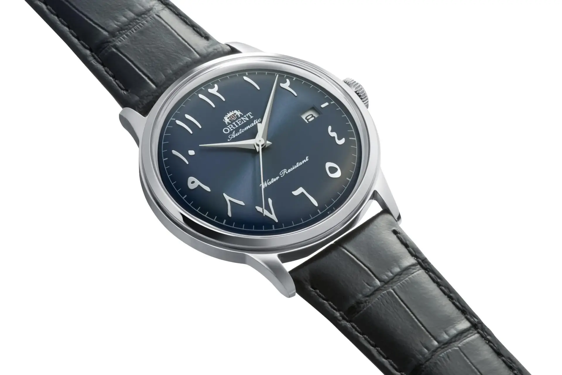 Orient Orient Bambino RA-AC0036L30B Blue Arabic Dial Automatic Dress Watch 40.5mm angle