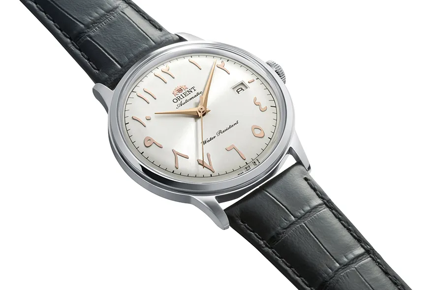 Orient Orient Bambino RA-AC0038S30B White Arabic Dial Automatic Dress Watch 40.5mm angle